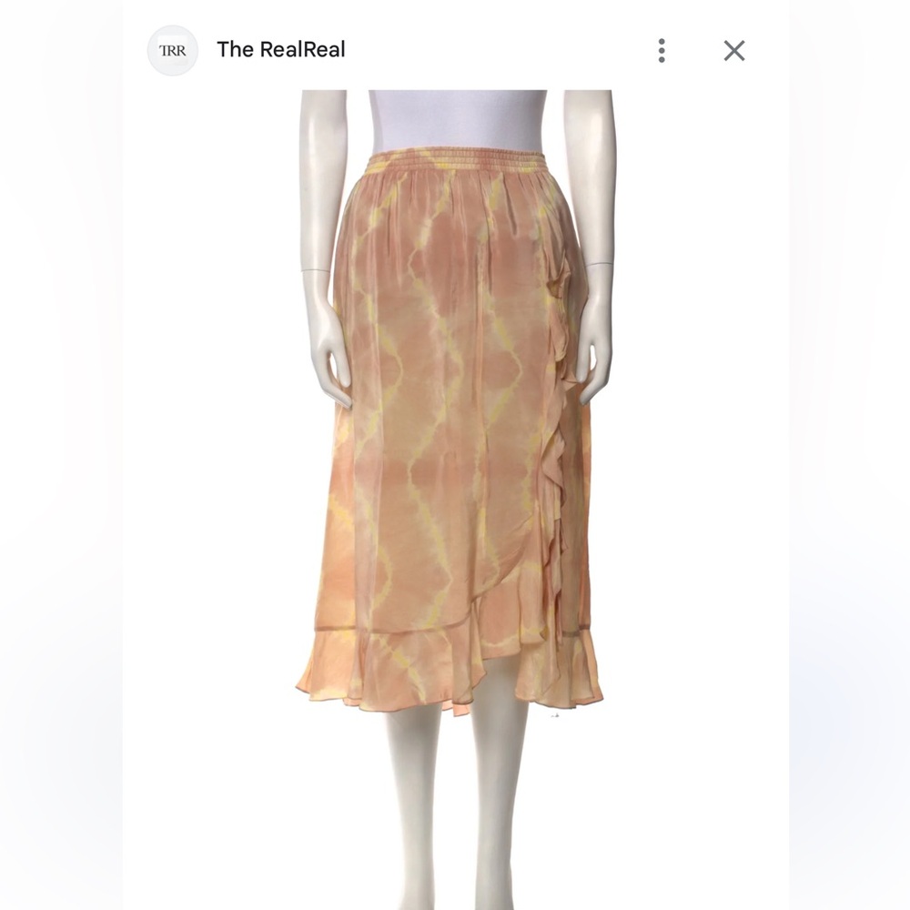 Maje Tie-Dye Peach Skirt